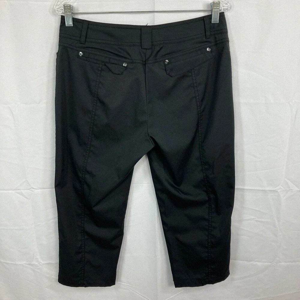 Tail Pants Womens Sz 6 Black Stretch Golf Crop Capri Pockets‎ Tennis